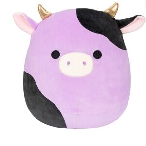 Squishmallows 14" ALEXIE The Purple Cow with Gold Horns‎ NWT
